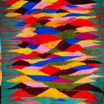Tapis berbère multicolore géométrique