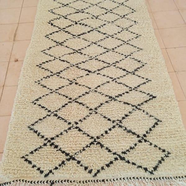 Tapis berbère en laine naturelle