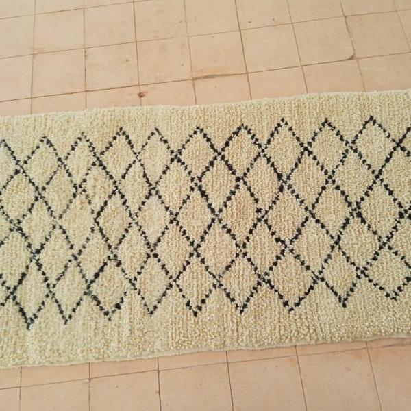 Tapis berbère en laine naturelle
