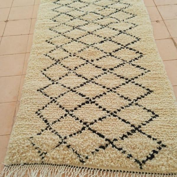Tapis berbère en laine naturelle