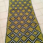 Tapis berbère Beni Ouarain vert olive et noir